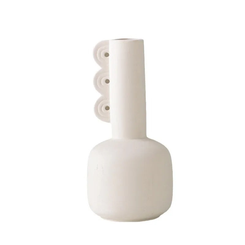 Superior Sense of Ceramic Vase Light Luxury Retro Double Ear Flower Arrangement Hydroponic Vase Home Decoration Crafts Ornaments