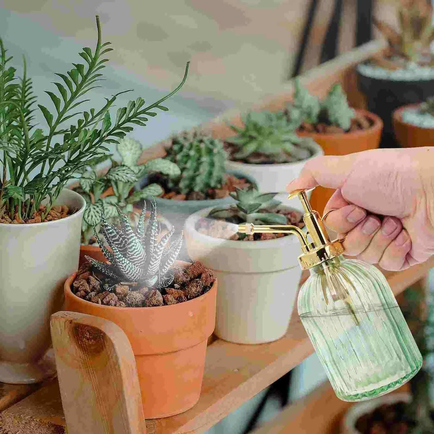 Glass Plant Mister Spray Bottle Vintage Plant Spritzer Watering Bottle Plants Watering Can Gardening Home Sprinklers