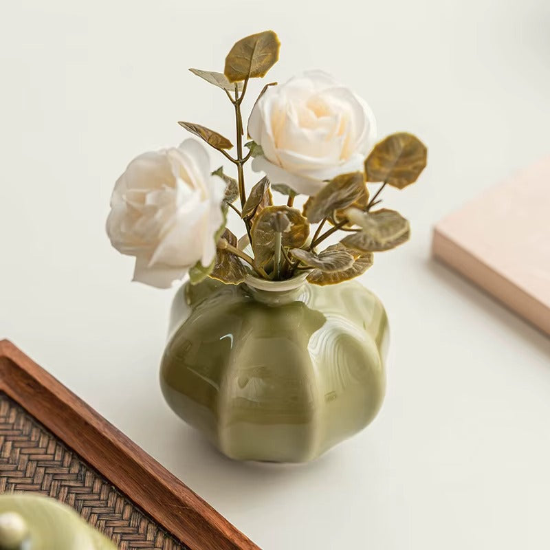 lantern type small vase light luxury high sense household living room flower arrangement dried flower