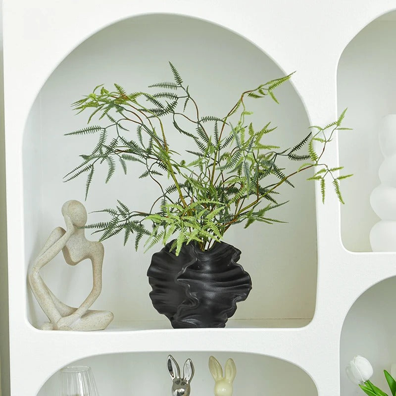 Minimalist Mirage Vase Ornament Ceramic Coral Vase Nordic Art Beige Living Room Desktop Center Decoration