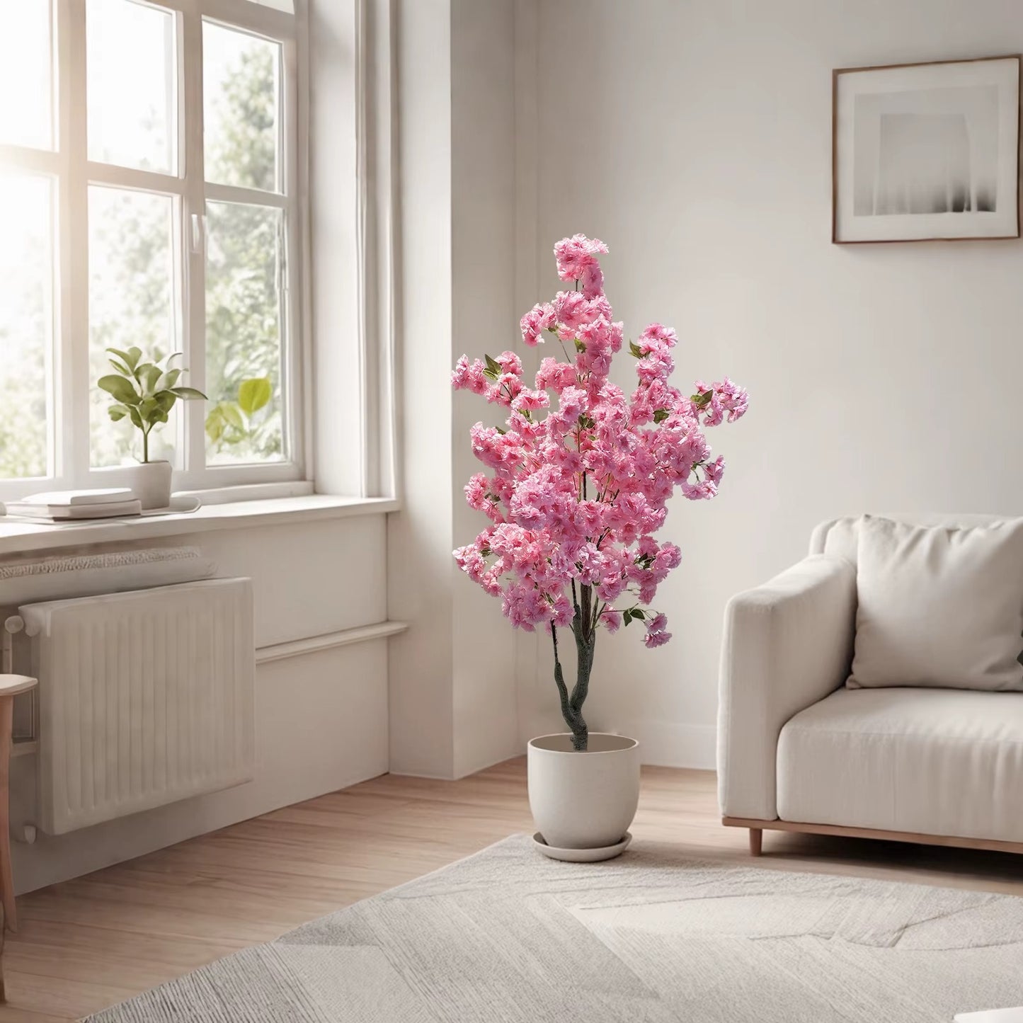 150cm Artificial Cherry Blossom Tree Tall Realistic Decorative Faux Cherry Blossom Tree In Pot For Wedding Party Home Decor