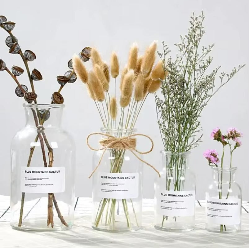Transparent Glass Hydroponic Vase, Modern Cylinder Flower Centerpiece Vases, Use for Floral Wedding, Home Decoration, Candle Hol