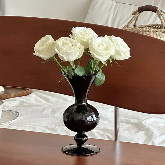 Vintage Glass Vase, Vase Decoration, Home Decor Vase, Fresh Flowers, Wedding Table Decoration, Home Desktop Decoration