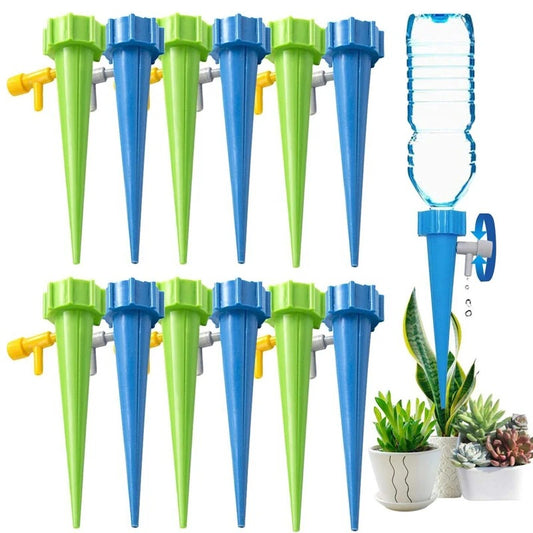 5Pcs Self Watering Spikes Plant Automatic Insert Devices with Adjustable Vavle Switch for Garden Water Planter Indoor Outdoor