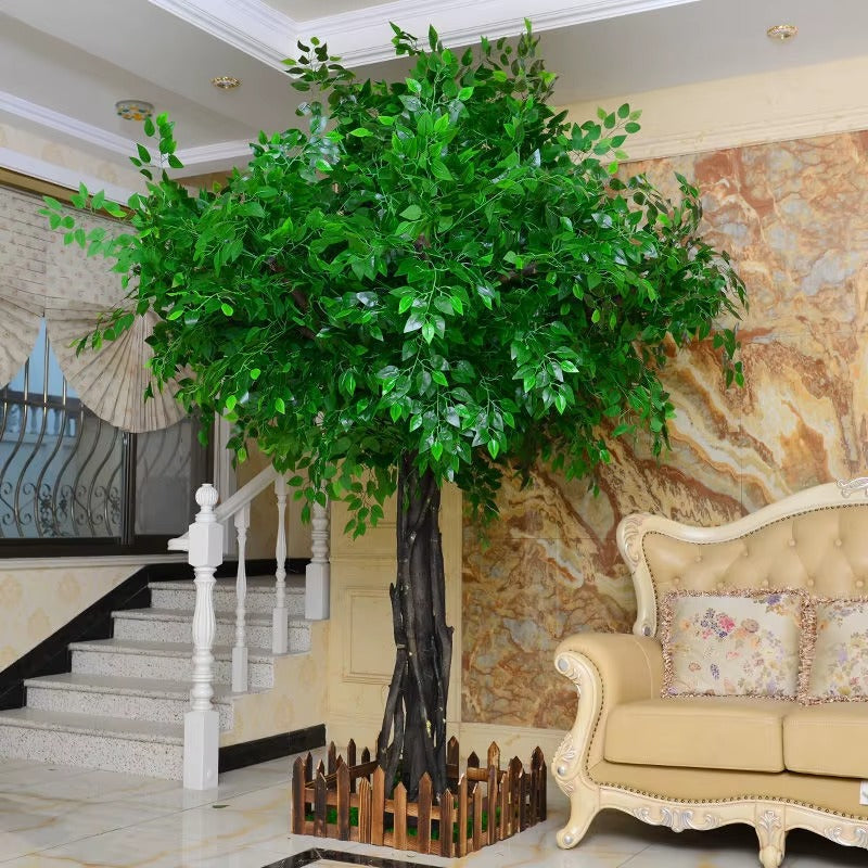 Large peach blossom tree cherry blossom tree red maple fake flower wedding hotel exhibition living room decoration wishing tree