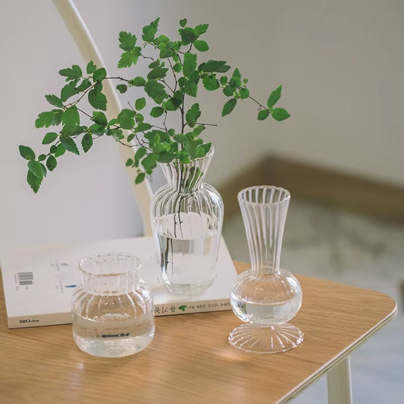 Transparent Flower Vase Glass Flowers Bottle Hydroponics Plant Flower Vases Wedding Home Desktop Decorations Florero