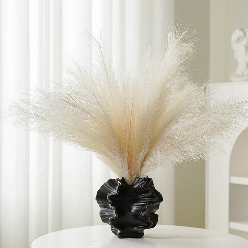 Minimalist Mirage Vase Ornament Ceramic Coral Vase Nordic Art Beige Living Room Desktop Center Decoration