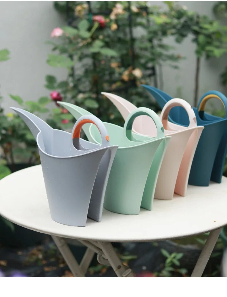 Household 2L Portable Gardening Watering Kettle Long Mouth Plant Watering Kettle Plastic Flower Watering Kettle Gardening Tools